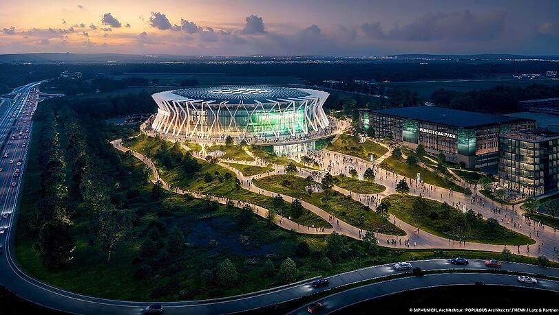 Schon 2029 soll die neue "Munich Arena" in Freising fertig sein. Schon 2029 soll die neue "Munich Arena" in Freising fertig sein.