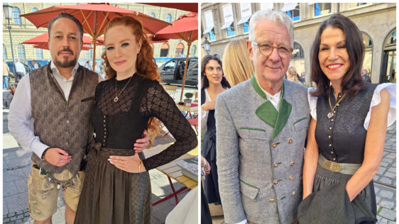 Die Promis stimmen sich bei Tiffany auf die Wiesn ein.