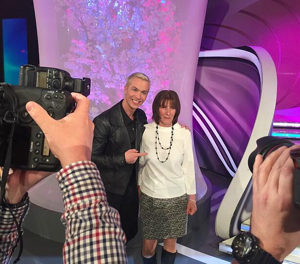 Julian David und seiner Mutter