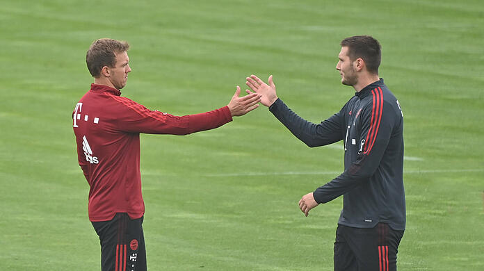 Julian Nagelsmann (l.) sieht in Niklas Süle (r.) großes Potenzial.