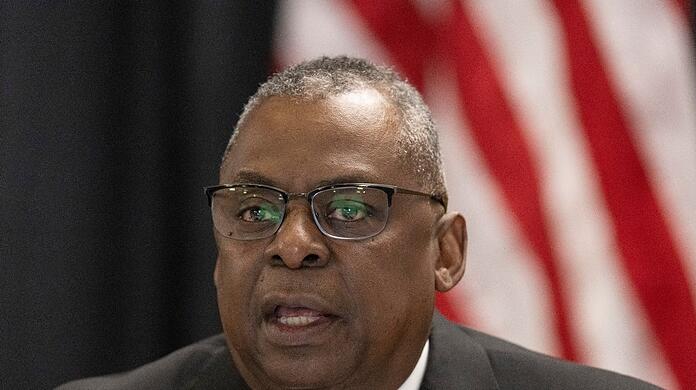 US-Verteidigungsminister Lloyd Austin bei der Ukraine-Konferenz in Ramstein.
