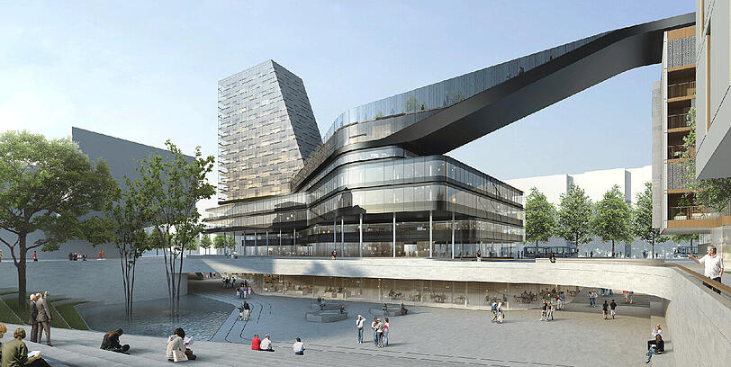 Der Siegerentwurf: Die Wiener Architekten Delugan Meissl Associated Architects mit Helmut Wimmer und Partner haben bei dem Realisierungswettbewerb den ersten Preis gewonnen.