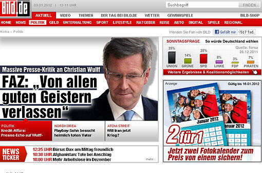 Bild.de zitiert die FAZ in ihrer Presseschau: "Von allen guten Geistern verlassen."