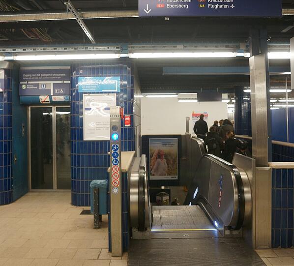 Bahn, Stadtwerke und MVG betreiben die Rolltreppen am Marienplatz.