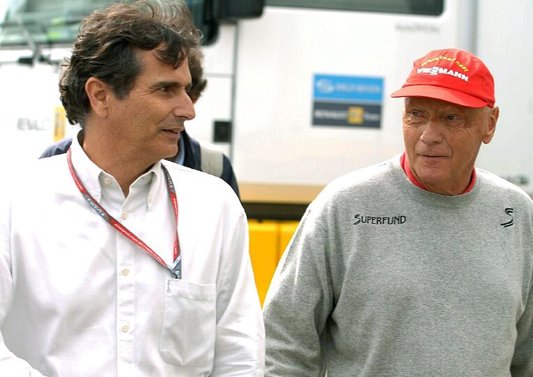 1981, 1983 und 1987. Bei seinem zweiten Triumph war der Brasilianer (hier mit "Legenden-Kollege" Niki Lauda unterwegs) 31 Jahre und 59 Tage alt.