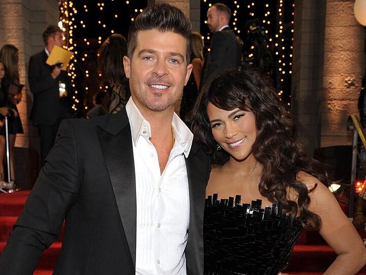 Robin Thicke mit seiner Frau Paula bei den VMAs