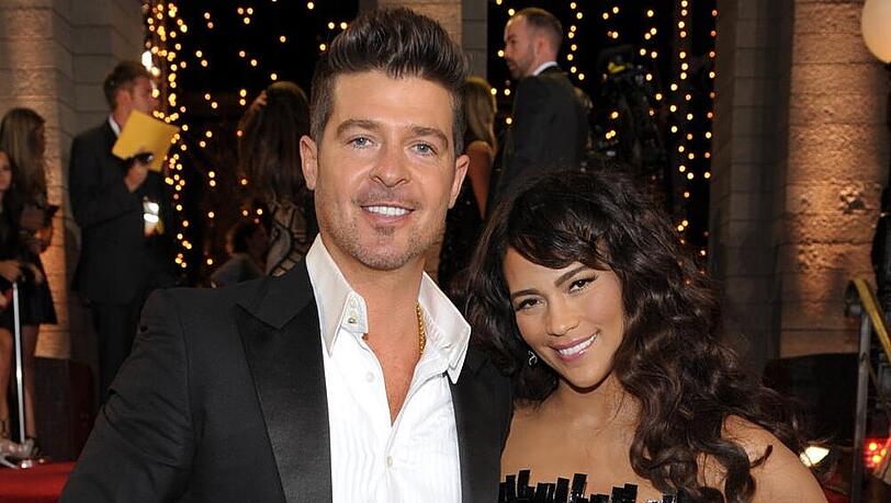 Robin Thicke mit seiner Frau Paula bei den VMAs Robin Thicke mit seiner Frau Paula bei den VMAs