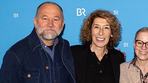 Drehbuchautor Uli Br&eacute;e und Schauspielerin Adele Neuhauser beim BR Filmbrunch im Literaturhaus in M&uuml;nchen.