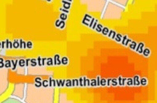 Von Gelb bis rot: Das sind die Hotspots in München wenn es um die Häufigkeit von Verbrechen geht.