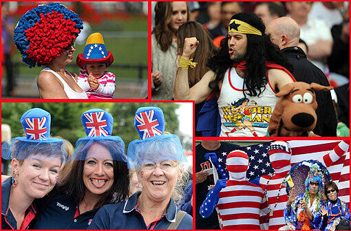 England, USA, Japan, Deutschland und Co. - so irre und farbenfroh feiert London: Sehen Sie in der Bilderstrecke die verücktesten Fans bei den olympischen Spielen.