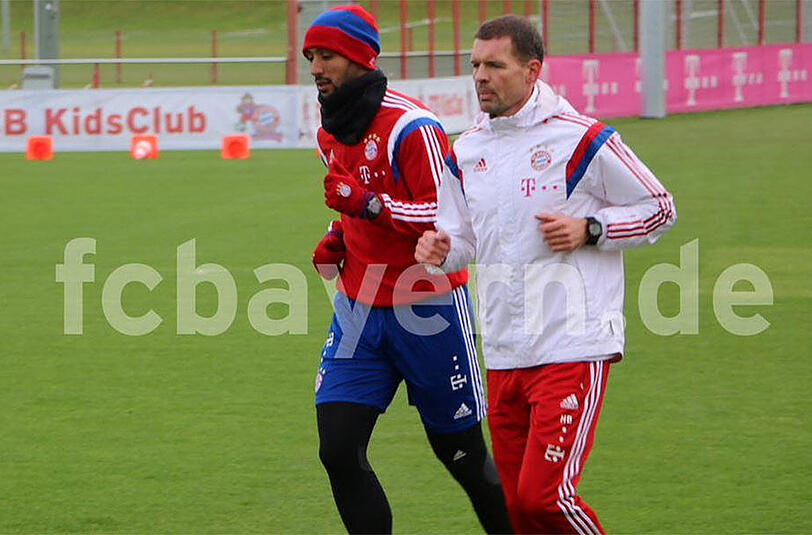 Drehte hier mit Fitnesstrainer Holger Broich ein püaar Runde: Medhi Benatia.