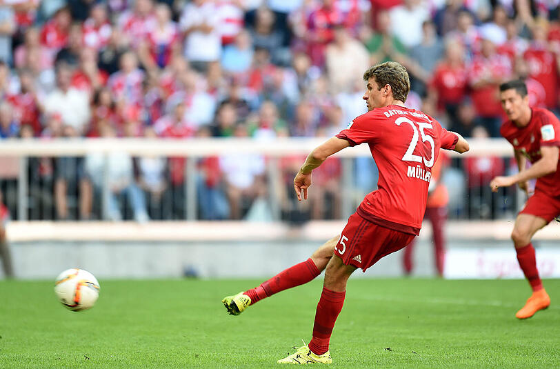 Thomas Müller verwandelte den umstrittenen Elfer in der 89. Minute.