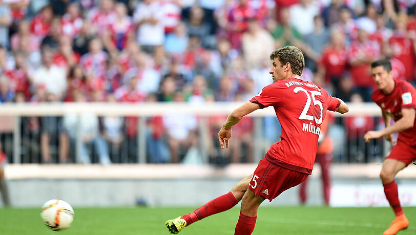 Thomas Müller verwandelte den umstrittenen Elfer in der 89. Minute. Thomas Müller verwandelte den umstrittenen Elfer in der 89. Minute.