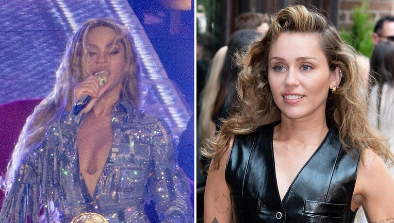 Miley Cyrus (rechts) hat große Bewunderung für Beyoncé.