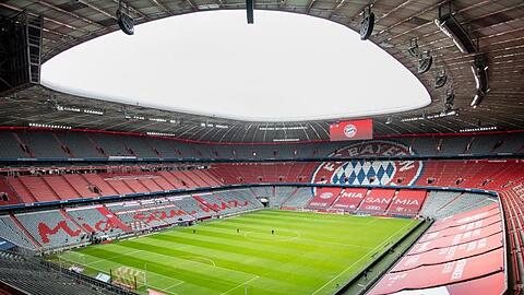 Die leere Allianz Arena.