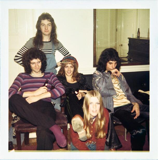 Ein fr&uuml;hes Polaroid von Queen &ndash; aus Freddies pers&ouml;nlicher Sammlung.