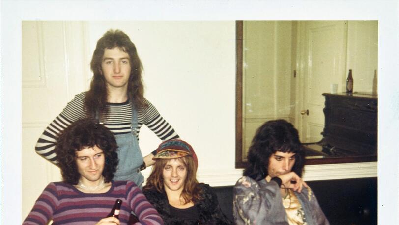 Ein fr&uuml;hes Polaroid von Queen &ndash; aus Freddies pers&ouml;nlicher Sammlung.