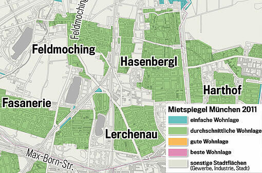 Zahlen Sie zu viel Miete? Klicken Sie durch die verschiedenen Viertel, und checken, in welcher Lage Sie wohnen.
