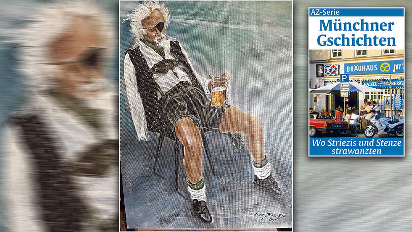 Dieses Gemälde, das Rainer Weiss zeigt (50 x 70 Zentimeter), gemalt von Erich Blaues, hat die AZ im Nachgang der Münchner Gschicht über das frühere Schwabinger Original erreicht. Dafür herzlichen Dank.