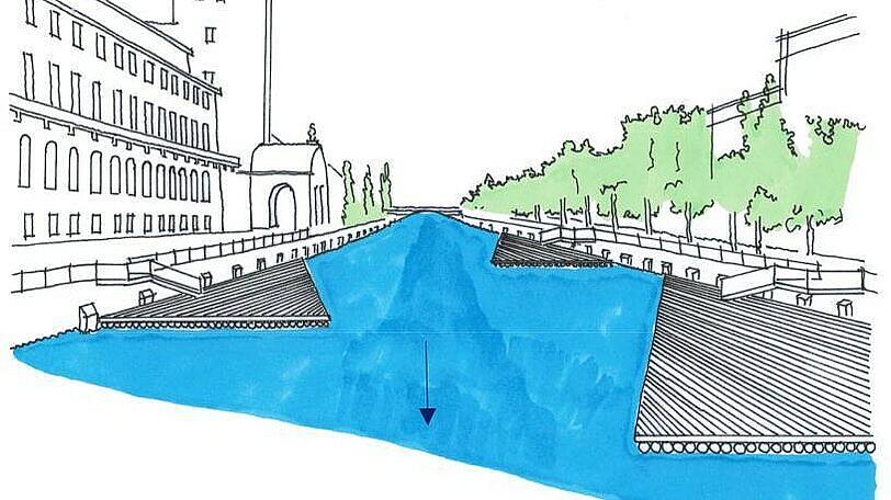 Schwimmende Dreiecke am Ufer der Isar. So stellt sich der Verein Isarlust eine kostengünstige Variante des Flussbades vor.