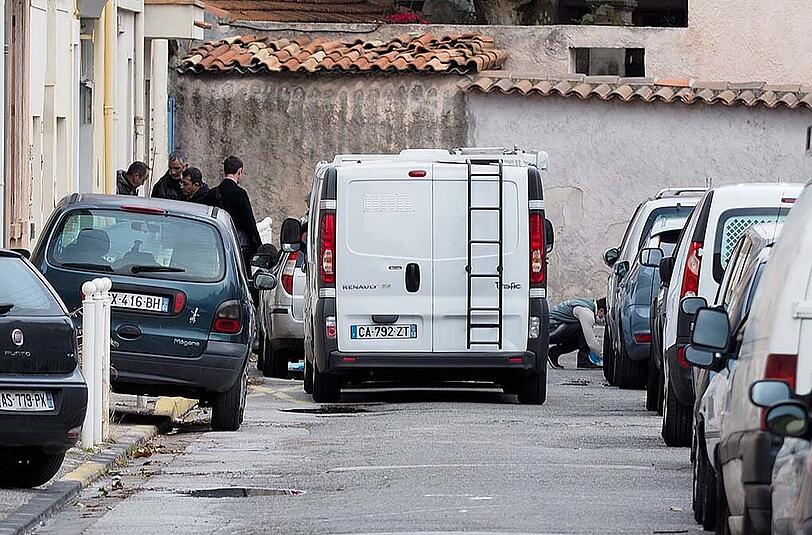 Der Tatort im französischen Toulon, an dem ein Zöllner erschossen wurde.