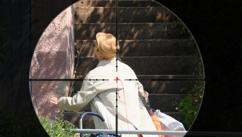 Im Fadenkreuz: Als Elisabeth Vogel nichtsahnend nach Hause kommt, wird sie ohne Vorwarnung erschossen. Im Fadenkreuz: Als Elisabeth Vogel nichtsahnend nach Hause kommt, wird sie ohne Vorwarnung erschossen.