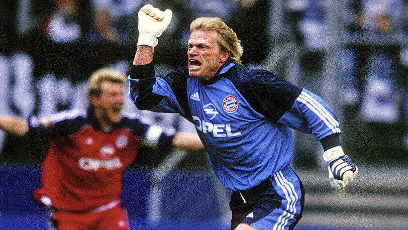 Entfesselter Jubel: Eigentlich wollte Oliver Kahn am 19. Mai 2001 den am Ende entscheidenden Freistoß in Hamburg schießen. Dann erledigte das Patrik Andersson und sicherte den Münchner mit dem 1:1 die Last-Minute-Meisterschaft im Fernduell mit dem FC Schalke 04.