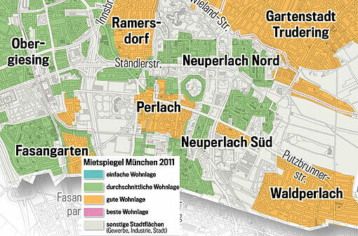 Zahlen Sie zu viel Miete? Klicken Sie durch die verschiedenen Viertel, und checken, in welcher Lage Sie wohnen.
