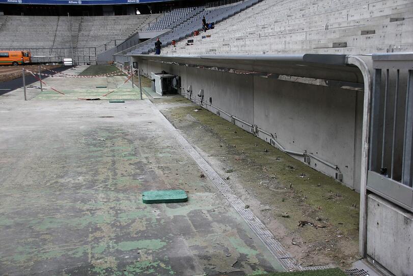 Umbau in der Allianz Arena: Die Bilder