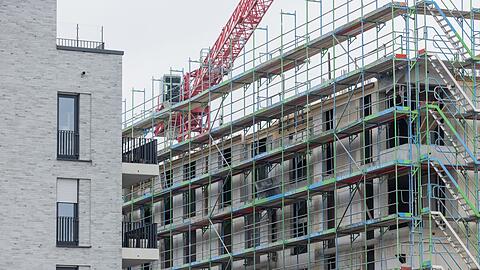 Neubauwohnungen, die nach dem KfW-F&ouml;rderprogramm f&uuml;r Effizienzh&auml;user KfW55 der Kreditanstalt f&uuml;r Wiederaufbau entstehen.