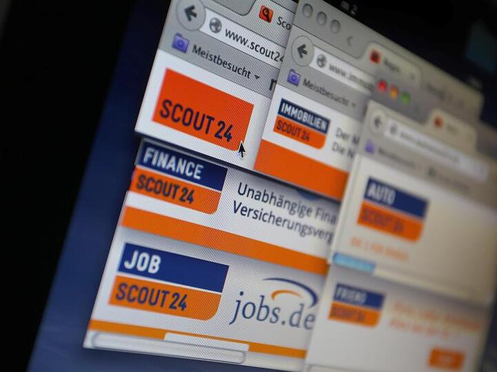 Verschiedene Internetseiten des Online-Marktplatzbetreibers Scout24. Foto: Karl-Josef Hildenbrand/Archiv