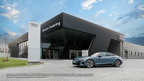 Einfahrt Audi München Trudering, Wasserburger Landstr. 69.
