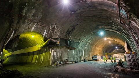 Arbeiten im Brenner-Basistunnel.