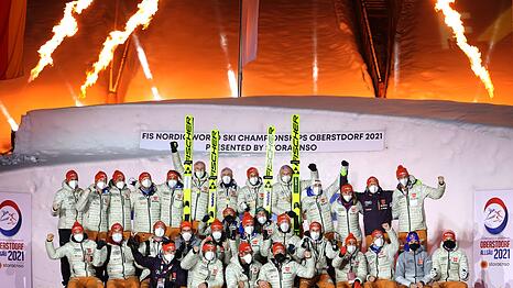 Das soll 2031 anders werden: Vor vier Jahren jubelte das deutsche Team noch mit Maske und ohne Zuschauer.