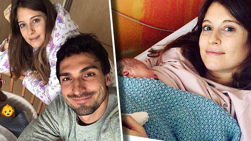 Die Freude ist groß: Mats und Cathy Hummels sind stolze Eltern.