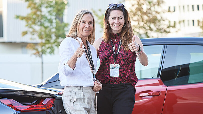 Sybille Beckenbauer (l.) und Natalie Schmid.