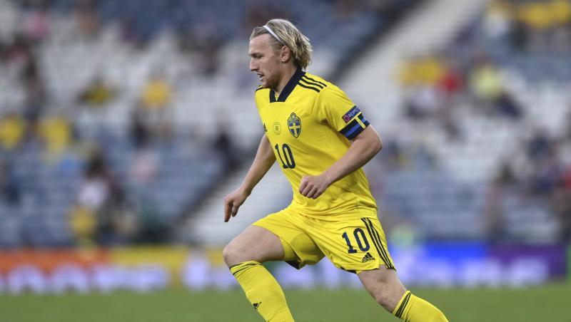 Schwedens Emil Forsberg am Ball.