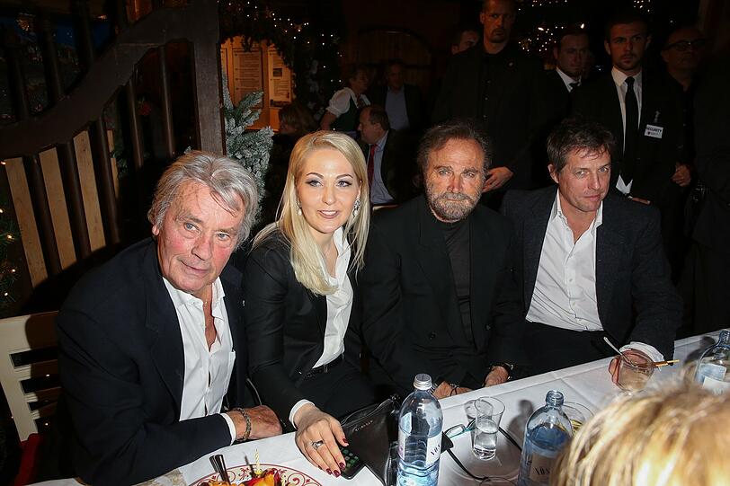Alain Delon, Kathrin Glock, Franco Nero und Hugh Grant