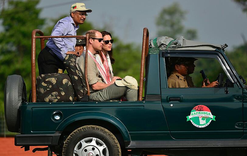 Kate und William bei ihrer Safari im Kaziranga-Nationalpark.