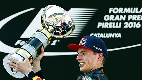 Der niederländische Formel-1-Fahrer Max Verstappen freut sich am 15. Mai 2016 über seinen ersten Grand-Prix-Sieg in Spanien.
