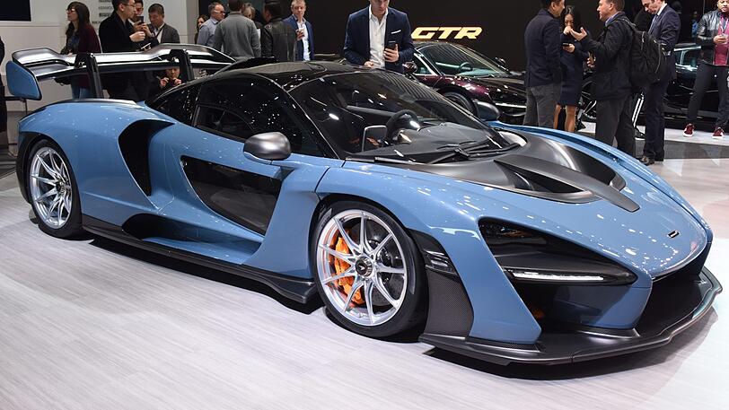 Ein McLaren Senna - hier auf dem Genfer Autosalon - hat einen Neupreis von 1,2 Millionen Euro.