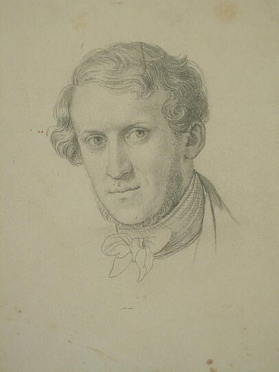 Graf von Pocci gezeichnet von Kaulbach. Graf von Pocci gezeichnet von Kaulbach.