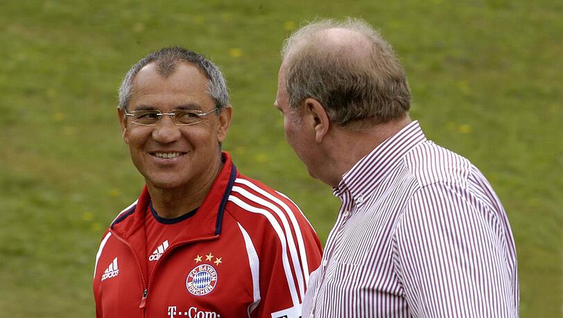 Felix Magath und Uli Hoeneß zu gemeinsamen Zeiten beim FC Bayern. Felix Magath und Uli Hoeneß zu gemeinsamen Zeiten beim FC Bayern.