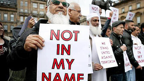 Muslimische Aktion gegen Terrorismus in Glasgow.