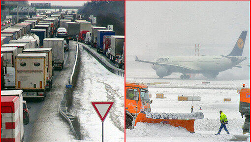 Schnee und Eis sorgen in weiten Teilen Bayerns für Chaos im Straßen- und Luftverkehr. Schnee und Eis sorgen in weiten Teilen Bayerns für Chaos im Straßen- und Luftverkehr.