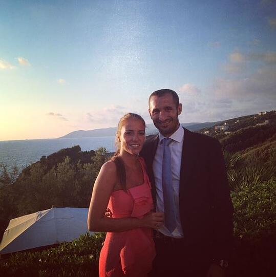 Giorgio Chiellini (Juventus Turin) hat seine große Carolina Bonistalli im letzten Jahr geheiratet.