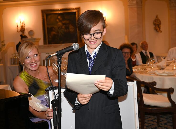 Sohn Constantin (10) hat eine Top-Rede gehalten.