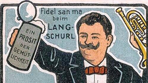 Mit so einem Plakat machte Georg Lang Werbung für sein Bierzelt. Mit so einem Plakat machte Georg Lang Werbung für sein Bierzelt.