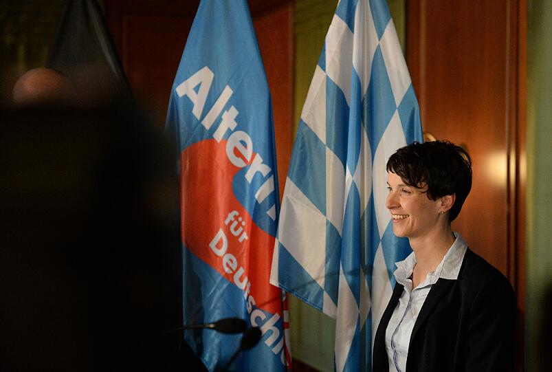 Frauke Petry bei ihrem Auftritt im Hofbräukeller.