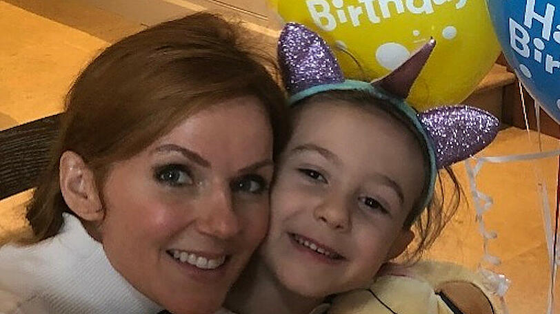 Geri Horner feiert Geburtstag mit ihrer Stieftochter Olivia